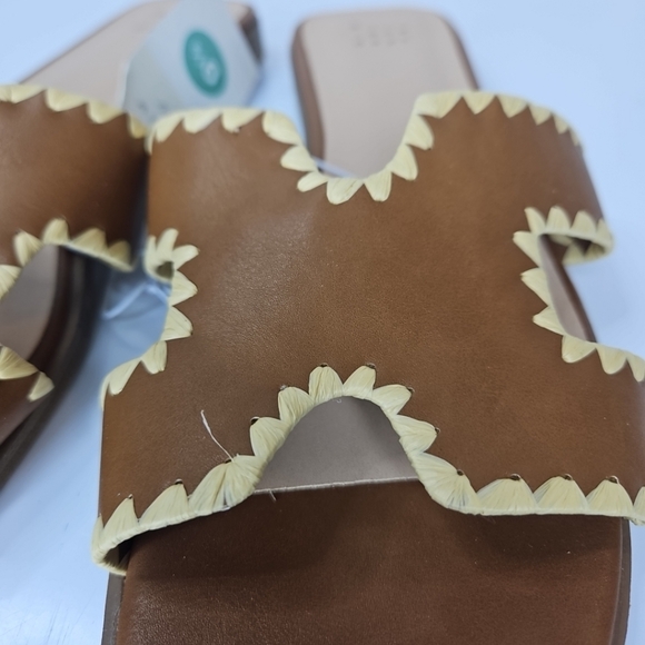 Helena Whipstitch Slide Sandals Elegant Sandals Coquette - A New Day Size Vary - Picture 3 of 16